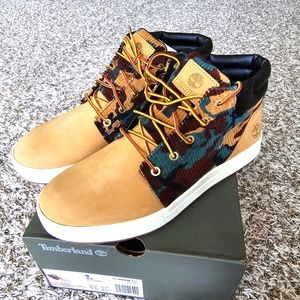 Timbaland Davis Square leather/Wheat Nubuck sneaker boot